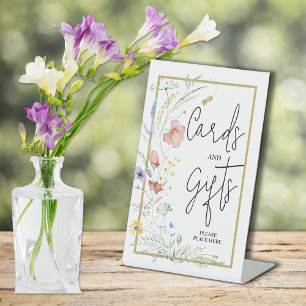 Signe De Table Cartes et Cadeaux de Fiançailles avec Fleurs Sauva