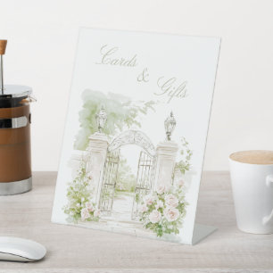 Signe De Table Cartes et Cadeaux de Jardin de Mariage Pastel Chât