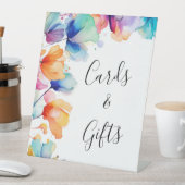 Signe De Table Cartes et cadeaux de mariage à l'aquarelle florale (In SItu)