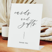 Signe De Table Cartes et cadeaux de mariage à script moderne