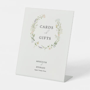Signe De Table Cartes et cadeaux de mariage aux fleurs sauvages r
