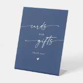 Signe De Table Cartes et cadeaux de mariage bleu royal Boho Chic (Recto)