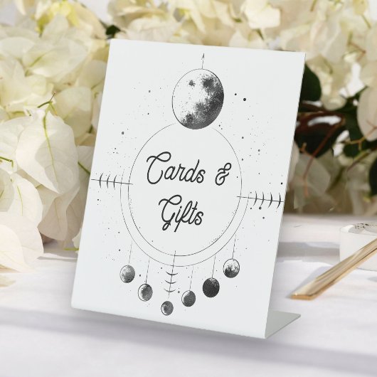 Signe De Table Cartes et cadeaux de mariage céleste noir blanc lu
