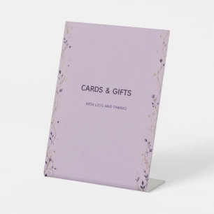 Signe De Table Cartes et Cadeaux de Mariage Célestes Lilac Modifi