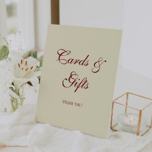 Signe De Table Cartes et Cadeaux de Mariage Écriture Élégante Cla