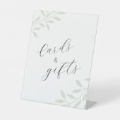 Signe De Table Cartes et cadeaux de mariage élégants Sage (Recto)