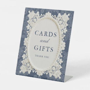 Signe De Table Cartes et cadeaux de mariage en dentelle de soie b