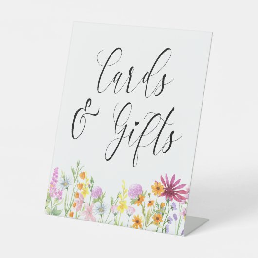 Signe De Table Cartes et cadeaux de mariage fleur sauvage Meadow (Recto)