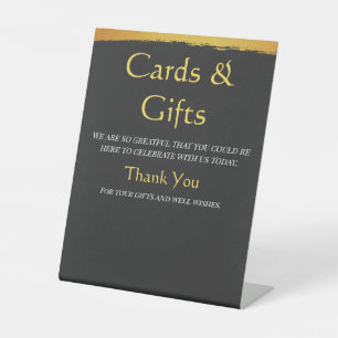 Signe De Table Cartes et Cadeaux de Mariage Midnight Gold