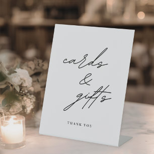 Signe De Table Cartes et Cadeaux de Mariage Minimalistes