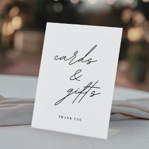 Signe De Table Cartes et Cadeaux de Mariage Minimalistes