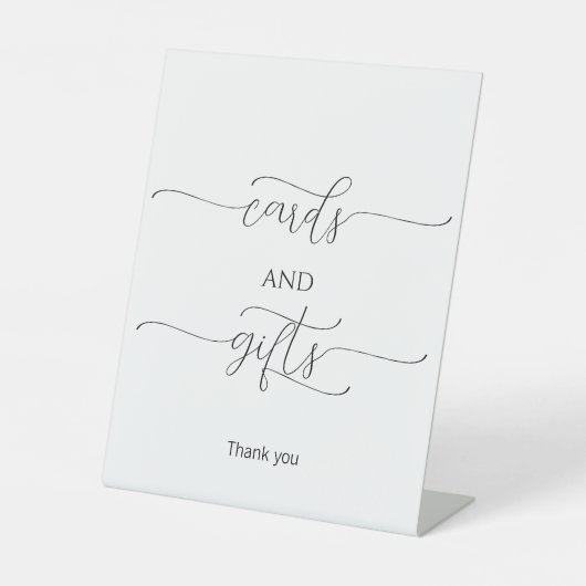 Signe De Table Cartes et cadeaux de mariage minimes simples (Recto)
