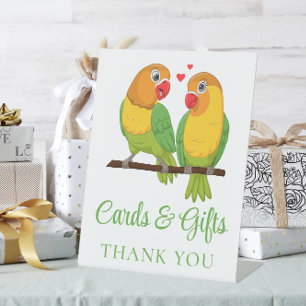 Signe De Table Cartes et Cadeaux de Mariage Oiseaux de l'Amour 
