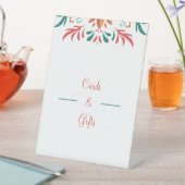 Signe De Table Cartes Et Cadeaux De Mariage Rouge Et Vert Élégant (In SItu)