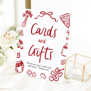 Signe De Table Cartes et cadeaux de pizza italiennes à la main