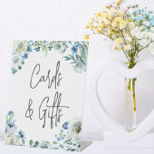 Signe De Table Cartes et cadeaux de script manuscrits Chic Blue F