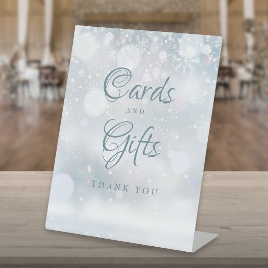 Signe De Table Cartes Et Cadeaux De Snowflakes En Hiver