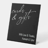 Signe De Table Cartes et cadeaux de typographie d'écriture contem (Recto)