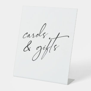 Signe De Table Cartes et cadeaux de typographie d'écriture manusc