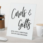 Signe De Table Cartes et cadeaux Décontractés simples, message (In SItu)