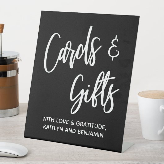 Signe De Table Cartes et cadeaux Décontractés simples, message (In SItu)