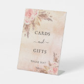 Signe De Table Cartes et cadeaux d'herbe des Pampas rose blush fl (Recto)