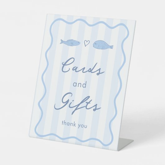 Signe De Table Cartes et Cadeaux Doodle Two Less Fish Mariage (Recto)
