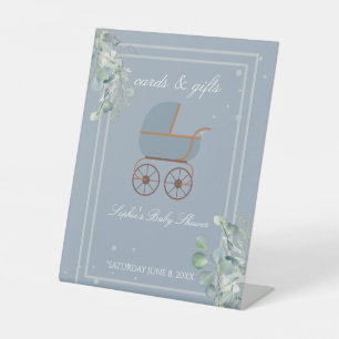 Signe De Table Cartes et cadeaux Dusty Blue Baby