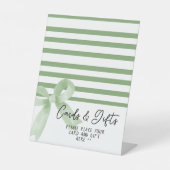 Signe De Table Cartes et cadeaux écossais vert à l'aquarelle (Recto)