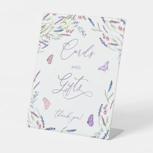 Signe De Table Cartes et cadeaux élégants de Lavande Fleur