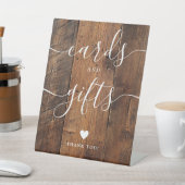 Signe De Table Cartes et cadeaux en bois rustique avec écriture (In SItu)