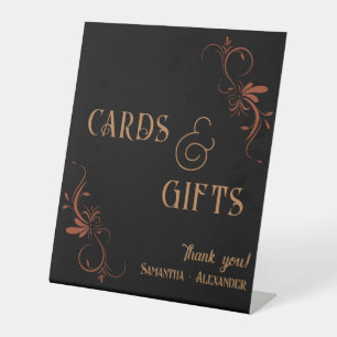 Signe De Table Cartes et cadeaux en cuivre gothique Whimsigoth Ma