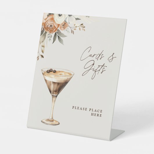 Signe De Table Cartes et cadeaux Espresso Martini Fête des mariée (Recto)
