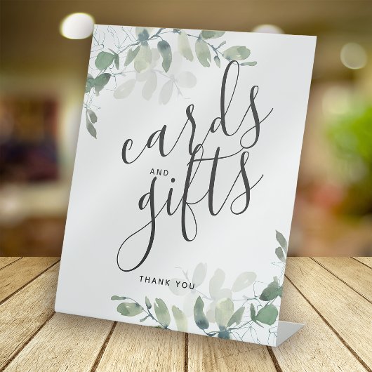 Signe De Table Cartes et cadeaux Eucalyptus