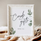 Signe De Table Cartes et cadeaux Eucalyptus Green