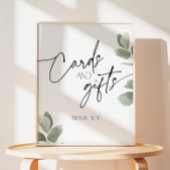 Signe De Table Cartes et cadeaux Eucalyptus Green
