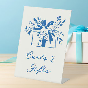 Signe De Table Cartes et Cadeaux Fantaisistes Bleu Français Dessi