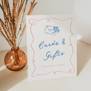 Signe De Table Cartes et Cadeaux Fantaisistes Dessinés à la Main