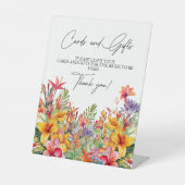 Signe De Table Cartes et cadeaux Fête des mariées Tropical Luau (Recto)