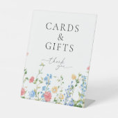 Signe De Table Cartes et cadeaux Fleurs sauvages élégants (Recto)