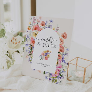 Signe De Table Cartes et cadeaux   Floral Boho Mariage