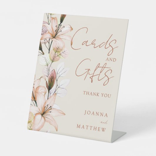 Signe De Table Cartes Et Cadeaux Floraux Boho Rustiques (Recto)