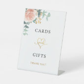 Signe De Table Cartes et cadeaux floraux de verdure eucalyptus ro (Recto)