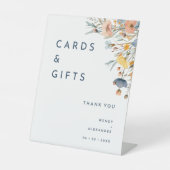 Signe De Table Cartes et cadeaux floraux et élégants (Recto)