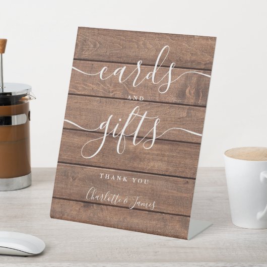 Signe De Table Cartes Et Cadeaux Grange Rustique Signature Script (In SItu)