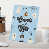 Signe De Table Cartes et Cadeaux Halloween Bleus Effrayants (In SItu)