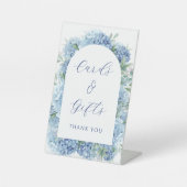Signe De Table Cartes et Cadeaux Hydrangea Bleu (Recto)
