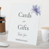 Signe De Table Cartes et cadeaux Iris d'aquarelle violet (In SItu)