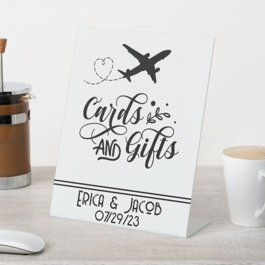 Signe De Table Cartes et cadeaux Mariage d'avion sur mesure (In SItu)