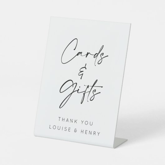 Signe De Table Cartes et cadeaux Mariage minimum (Recto)